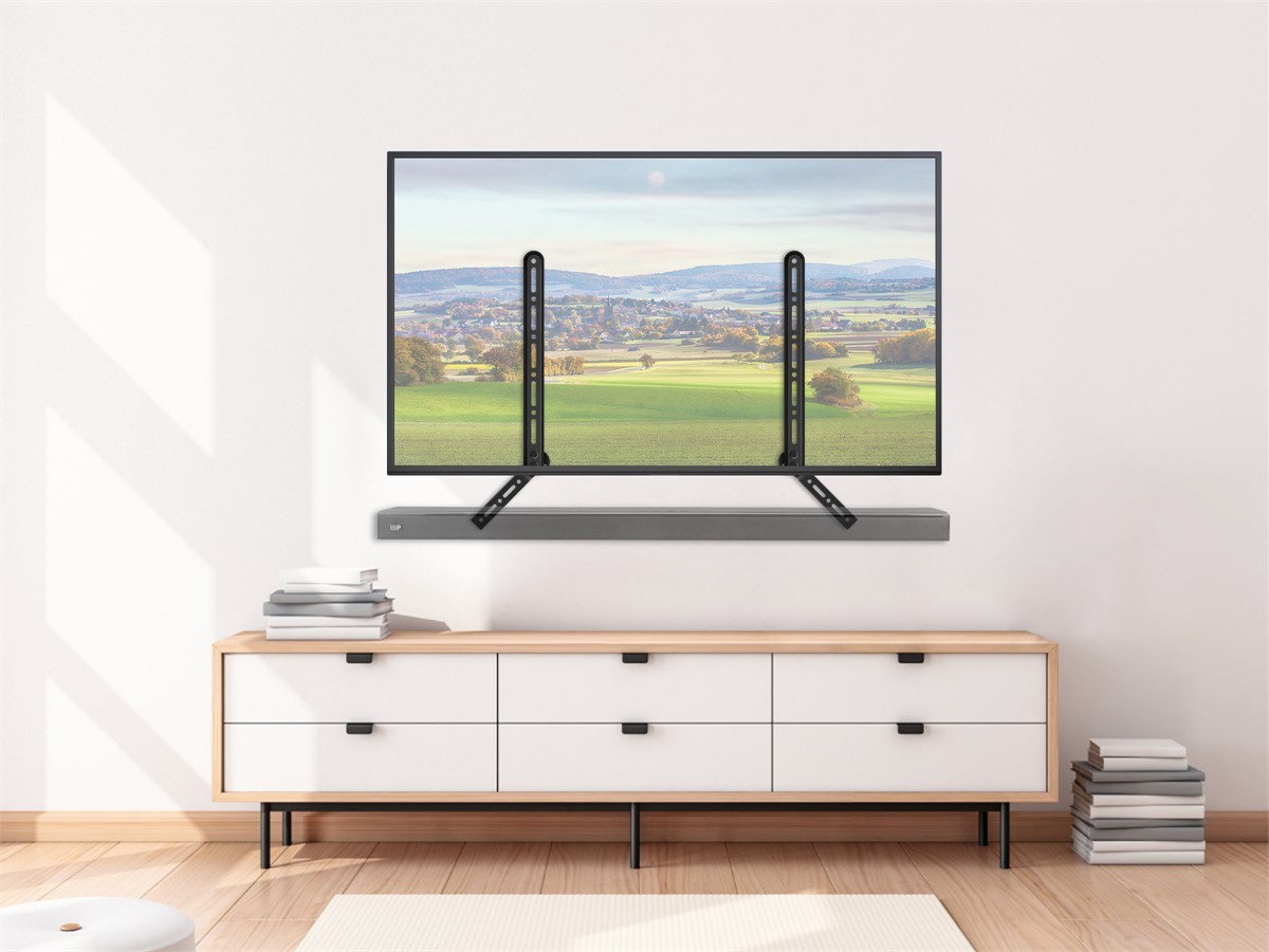 Monoprice Universal Soundbar Bracket W/ Adjustable Arms, For Displays 23in-65in