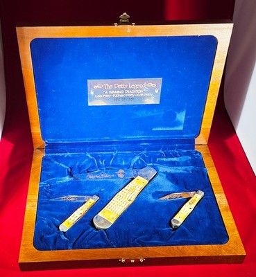 The Petty Legend Case 3-Knife Set Limited Edition 1 of 1500 in Wood Display Box