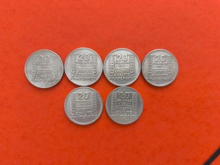 lot Pièces 20 francs turin Argent