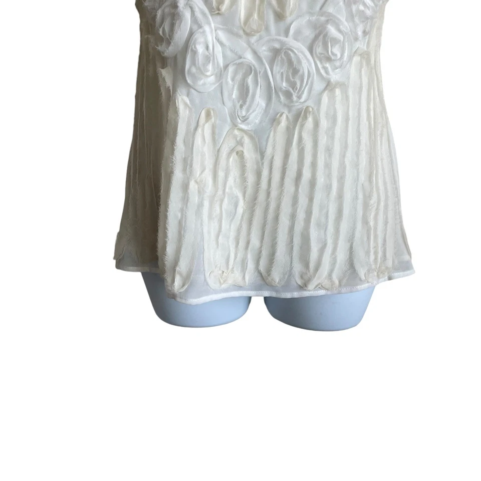 Top de mujer LuPruia by Lulumari S crema 3D rosetas hadas chic boho cottagecore Foto 4 de 4