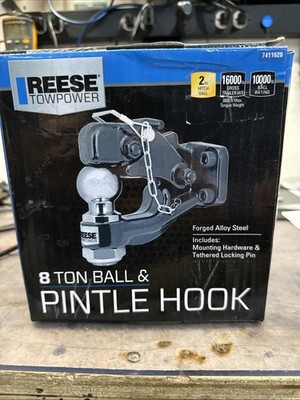 REESE TOWPOWER Steel Pintle Hook & Ball Combination Bolt on 16,000 lbs 7411720