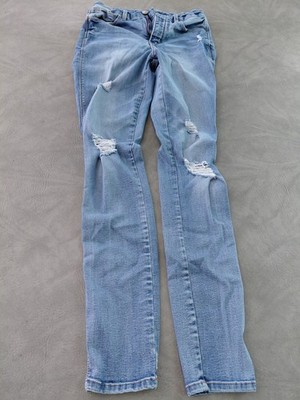 Rewash Brand Women s Blue Denim Skinny Jeans Size 3 (26) Distressed 