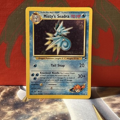 Pokemon TCG Misty's Seadra (Prerelease) Stamped 009/132 Wotc Promo Holo LP