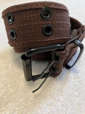 Vintage Men’s Belt/Strap - Size XXL - Brown - 100% Cotton 🔥🔥🔥