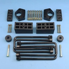 Black Lift Kit Front 2" Rear 2" For T100 Pick-Up 86-95 4WD W/ Overload Spring