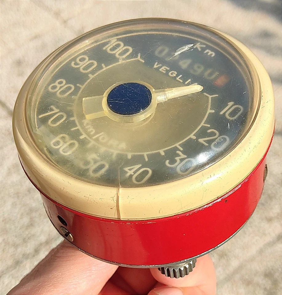 Rare Speedometer Veglia Lambretta Vespa 100 Km/H - Imagen 3 de 4
