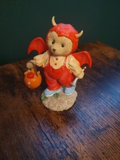 Cherished Teddies SCARLET Bat Bear Teddy Bears Halloween Figurine 132076