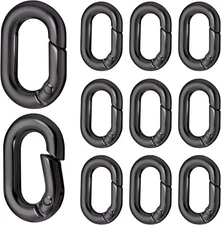 Giantree 10Pack 1 Inch Small Carabiner Clip, Metal Tiny Oval Carabiner Spring O.