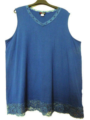 Beautiful MIA MODA viscose stretch shirt size 3XL / 52 Blue