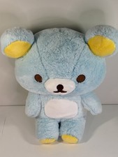 San-X Rilakkuma Light Blue Plush Stuffed Bear with Label Animation Character