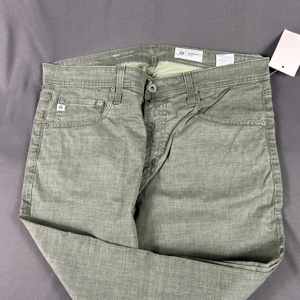 Jeans AG Tellis Modern Slim Denim 34 x 34 Verde Algodón Spandex Nuevos con Etiquetas Precio de venta sugerido por el fabricante 198 USD Foto 4 de 4