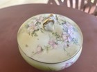 Antique Vintage Nippon Hand Painted Pink Dogwood Powder Dresser Vanity Jar — photo 2