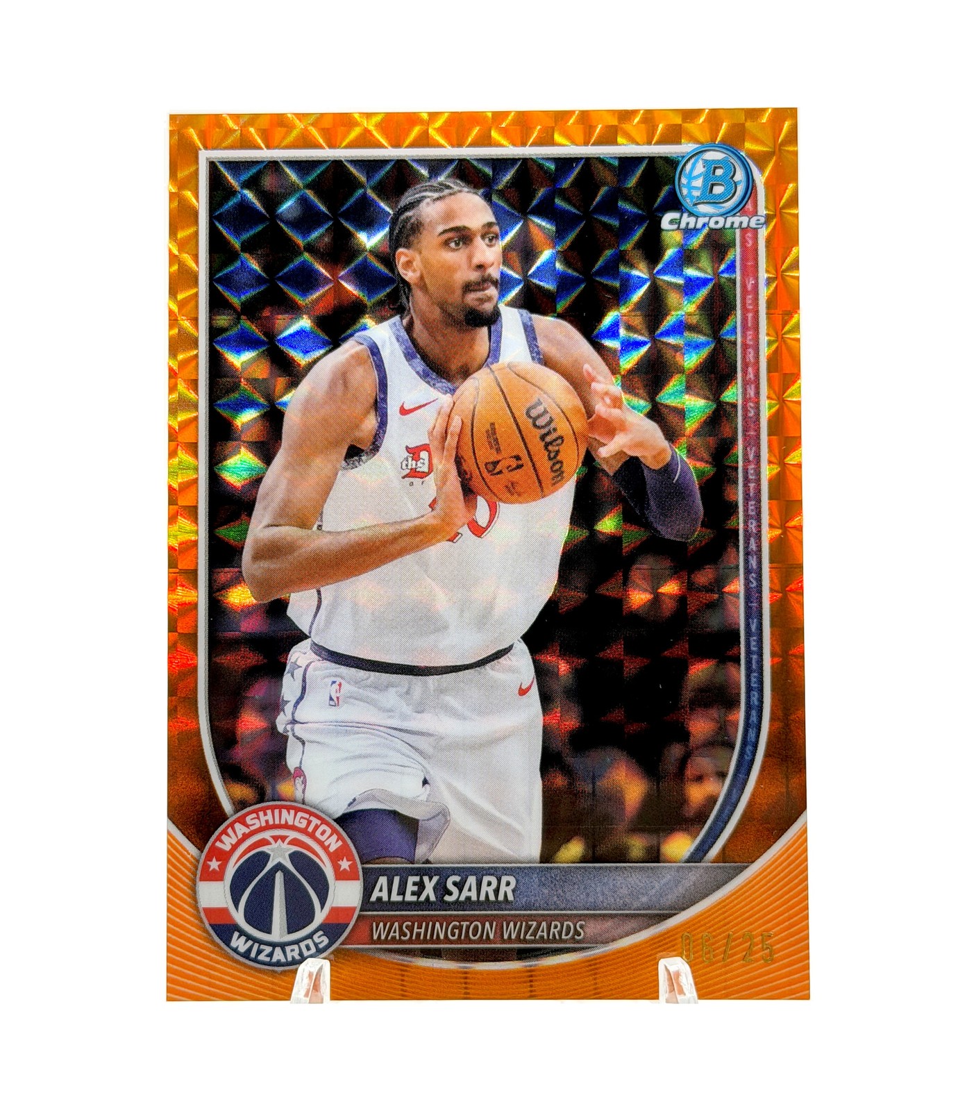 ALEX SARR 2025-26 Bowman Chrome Geometric /25 Washington Wizards #BCV-99 RARE SP