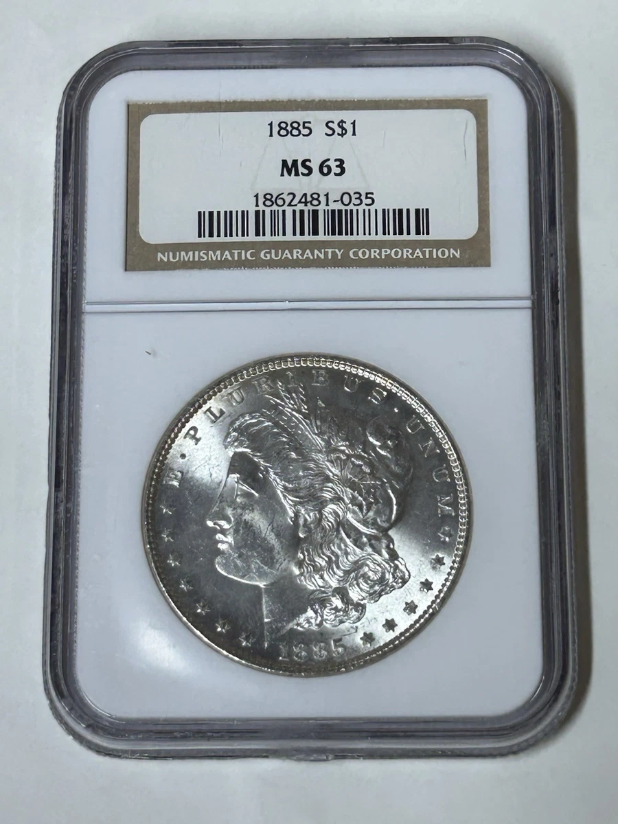 NGC Grade MS 63 1885 Year Morgan US Dollars (1878-1921) for sale