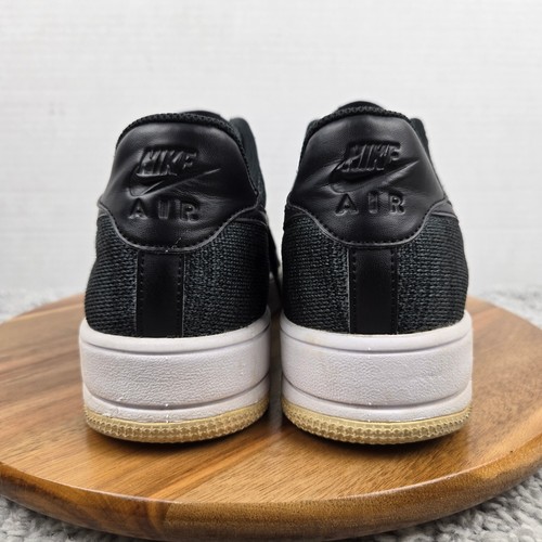 Nike Mens 9 Air Force 1 Flyknit 2.0 Black Casual Daily Sneaker CI0051-001 - Picture 2 of 16