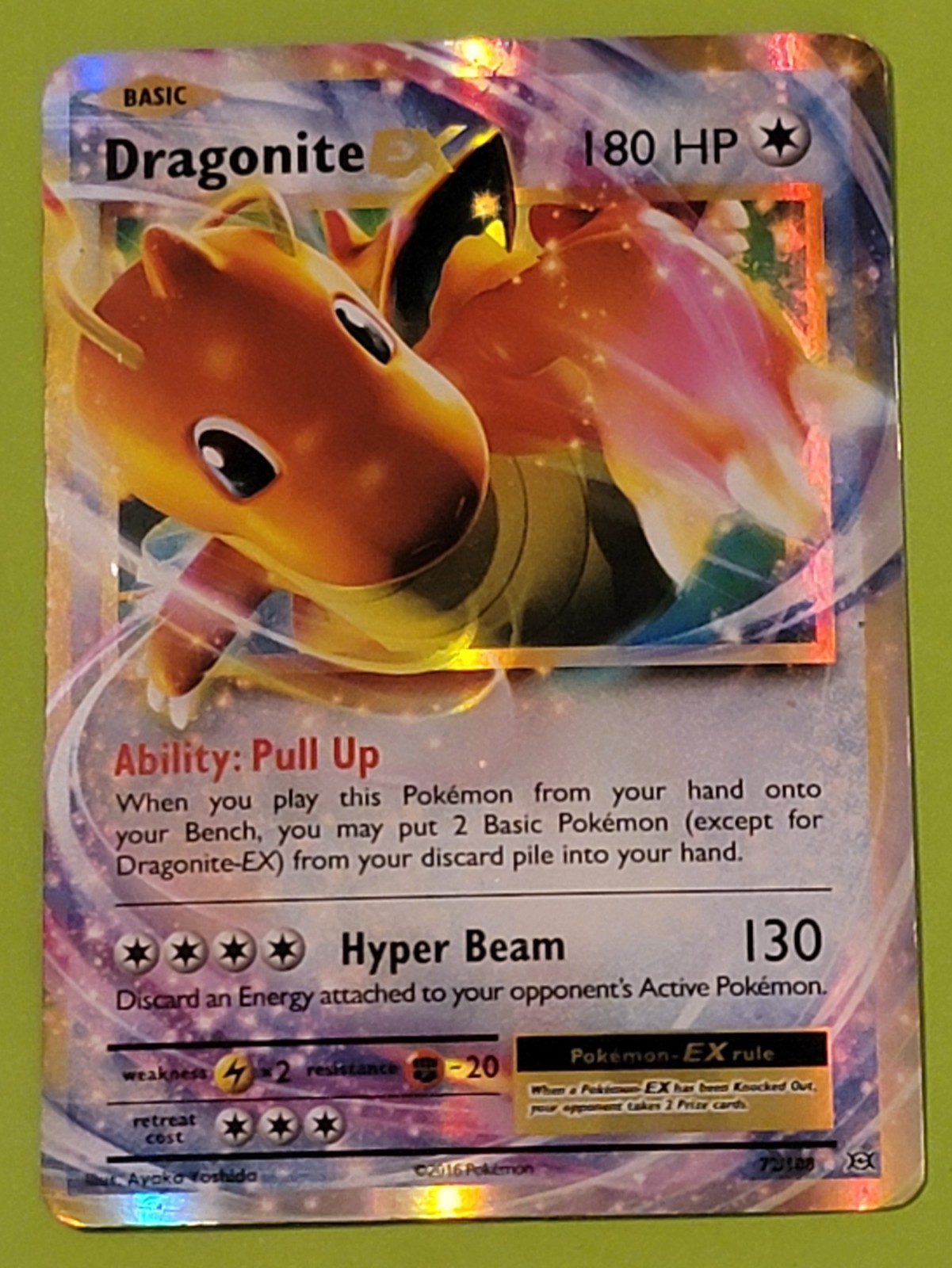 Dragonite EX Evolutions 72/108 Pokemon Card