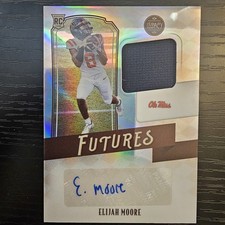 Elijah Moore 2021 Panini Legacy Futures Patch Autograph Silver #/399 RC Jersey