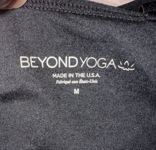 Beyond Yoga Women’s Blocked At Your Leisure Bra DKCHC Black Size Medium - Picture 4 of 4