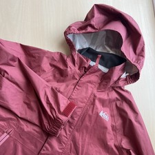 REI Co-op Rainwall Rain Jacket Girls Kids' Size S 8 Red Rose Currant
