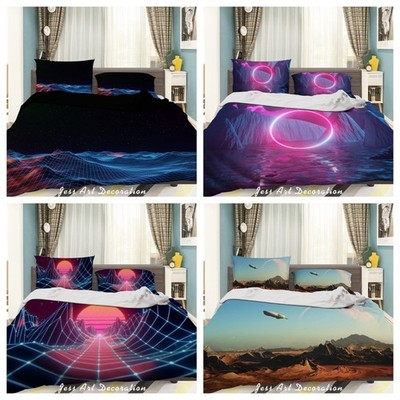 3D Mountain Glowing Spac Landscape Quilt Cover Duvet Cover Comforter set