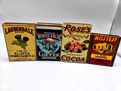 Four Wooden Advertising Decor Blocks