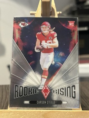 2024 Panini Phoenix Rookie Rising Carson Steele #RR-CSE Kansas City Chiefs