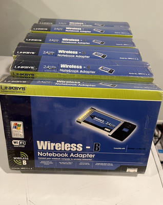 6 Pk - Cisco Linksys Wireless-B Notebook Adapter WPC11 v4 Laptop WiFi Card - New
