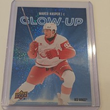 Upper Deck 2025-26 Series 2 Glow-Up Marco Kasper Speckle #GU-1 Red Wings