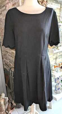 PROMOD * süßes Kleid Seitentaschen Unterkleid SCHWARZ * Gr. 42