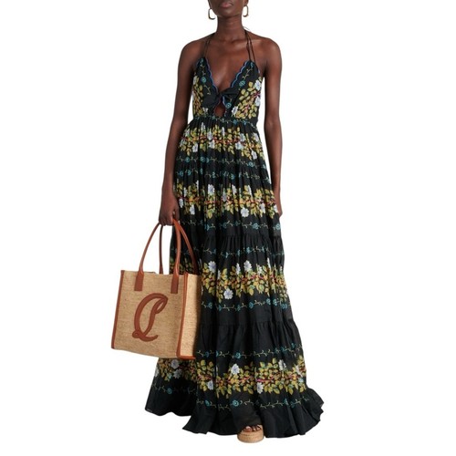 Christian Louboutin By My Side große Raffia Beuteltasche Tasche-Natur/Cuoio Neu mit Etikett - Bild 9 von 16