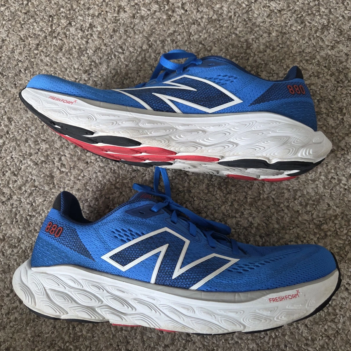 NWOB Mens New Balance Fresh Foam X 880v14 Blue Running Sneakers Shoes Size 16 D New Balance Fresh Foam X 880v14 Blue Oasis True Red for Sale  main image 2
