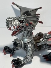 Figura Mega Bloks Dragons STONEBURNER Gris Plata Rojo Con Cristal