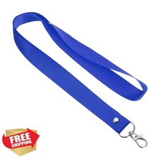 PATIKIL 17" Neck Lanyards 5 Pack 0.8" Flat Strap Blue Swivel Hook