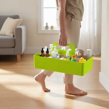 Portable Bath caddy for baby, Bathroom Makeup organizer Countertop with Handl...