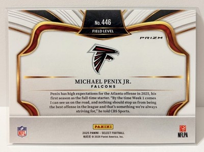 2025 Panini Select Michael Penix Jr. - Field Level ZEBRA SSP