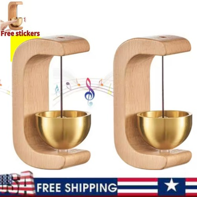 #ad Magnetic Wind Chime DoorBell Doorway Setting Wooden Copper for Coffee Shop Home $6.14