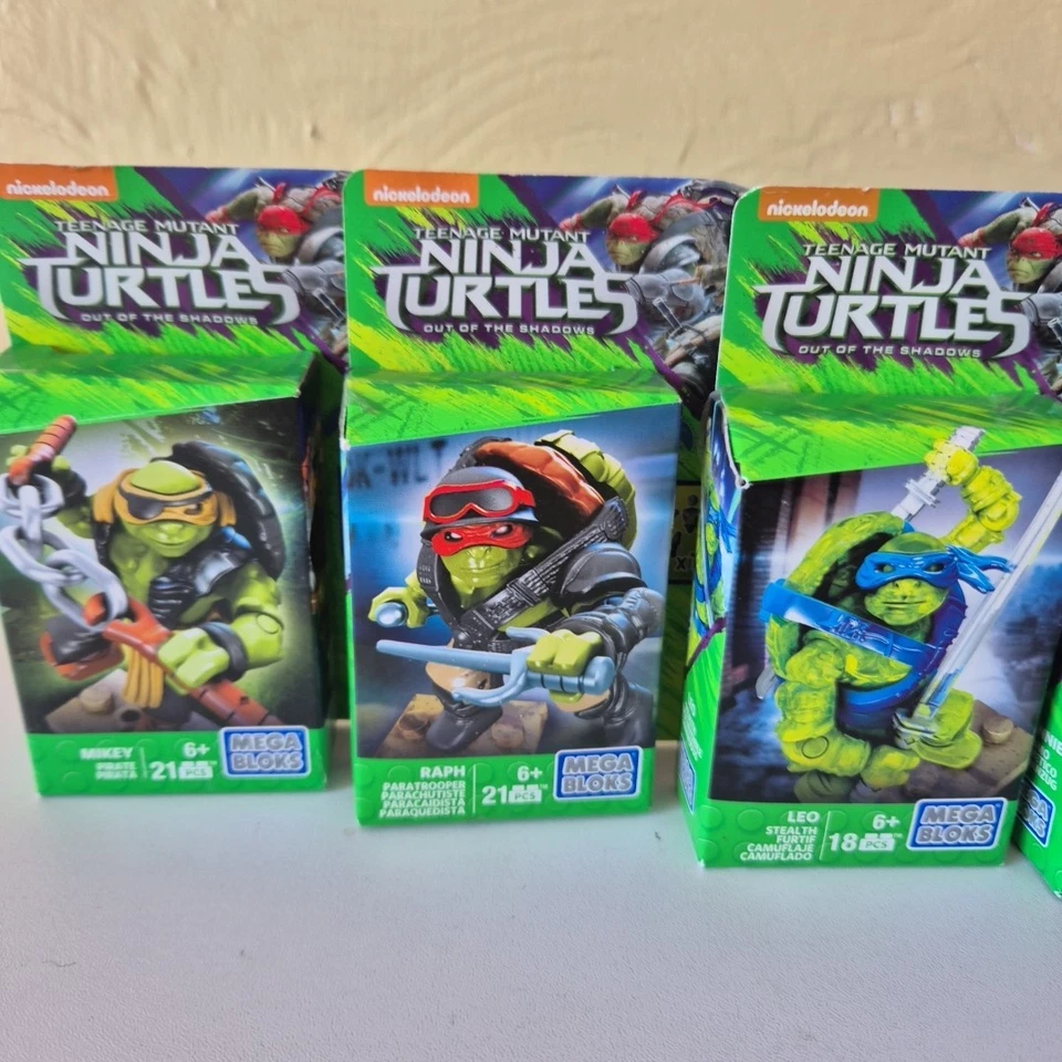 Mega Bloks Teenage Mutant Ninja Turtles Out of the Shadows Figures Bundle Rare - Image 4 of 4