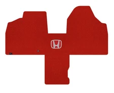 Lloyd Velourtex Front Carpet Mat for '99-04 Honda Odyssey w/Red on Black Honda H