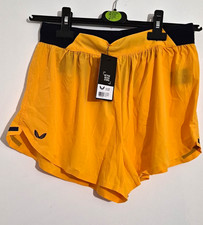 Castore Women&rsquo;s Speed Shorts Mango/Navy Size 12 Elastic Waist Running