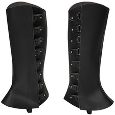 Medieval Gaiters Knight Leather Shoes Cover Warrior Leg Armor Boot Covers