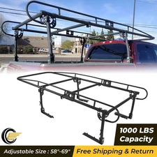 1000 LBS Adjustable 58"-69" Universal Truck Bed Ladder Rack Lumber Utility Kayak