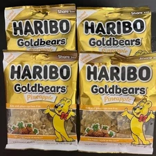 *LIMITED EDITION* Haribo "PINEAPPLE" Gummi Bears Gummy Candy  {4 BAGS}