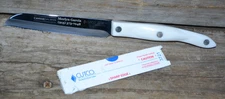 OEM CUTCO 3721 Santoku Style Serrated 5" Blade White Handle Knife (Engraved)-New