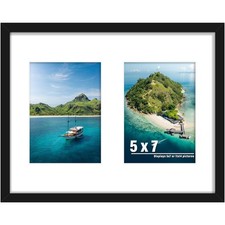 11x14 Picture Frame, 5x7 Collage Picture Frame, Displays Two 5x7 inch Photos,...