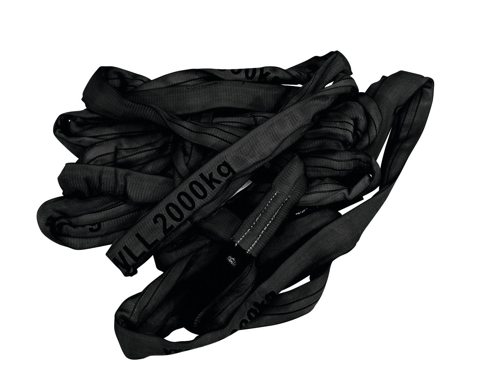 2x Imbracature Rotonde 2T 3 metri - Nero Industriale ad Alta Tenuta