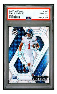 2025 Panini Mosaic White - Malik Nabers 1/25 Jersey # Match 💎 