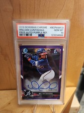 2018 Bowman Chrome William Contreras 1st Prospect Auto Purple Refractor /250 PSA