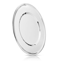 Platzteller Ø 33 Cm Servierteller Silber Rund Unterteller Versilbert Deko-Teller