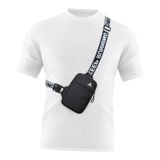 Mini Crossbody Sling Bag Chest Bag Dual Pocket Water Resistant mini Black
