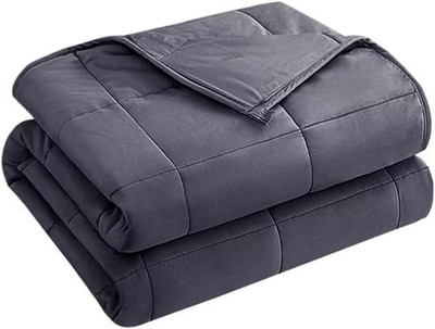 Large Weighted Blanket for Adults (60  x 80 , Grey), Machine Washable